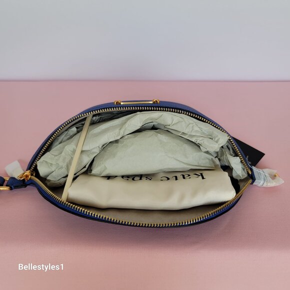KATE SPADE Belt Bag Gramercy Medium Pebbled Leather – Blueberry color ⭐ - Picture 11 of 16